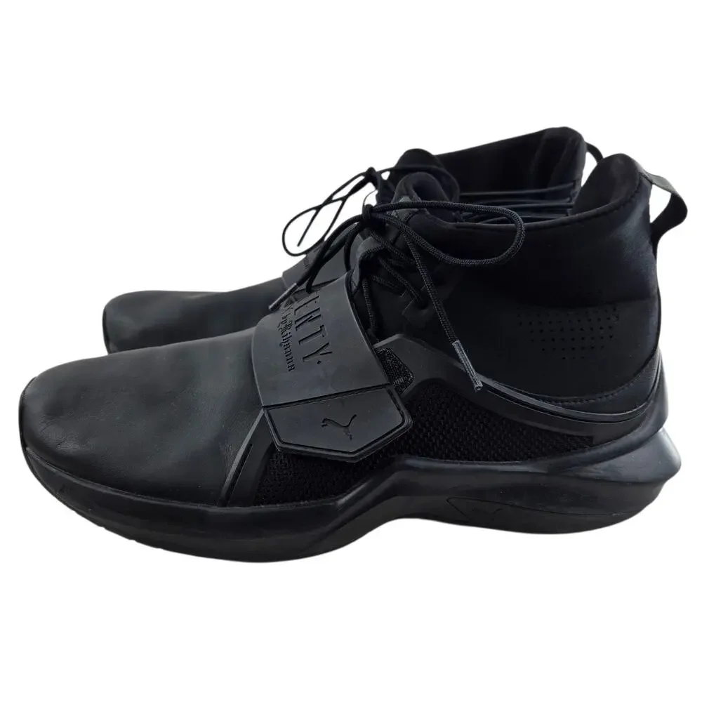 Puma x Fenty by Rihanna Hi Top Sneakers Black Womens 10 Athletic Athleisure Logo